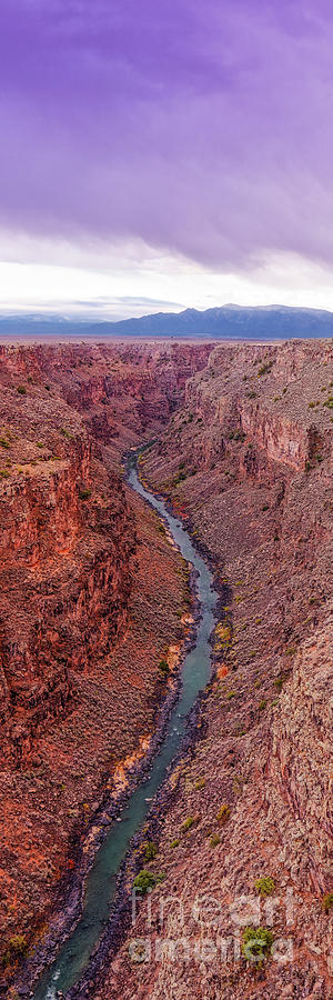 Vertical Panorama of Rio Grande Gorge Picuris Peak and Sangre de Cristo - Taos County New Mexico  Photograph by Silvio Ligutti