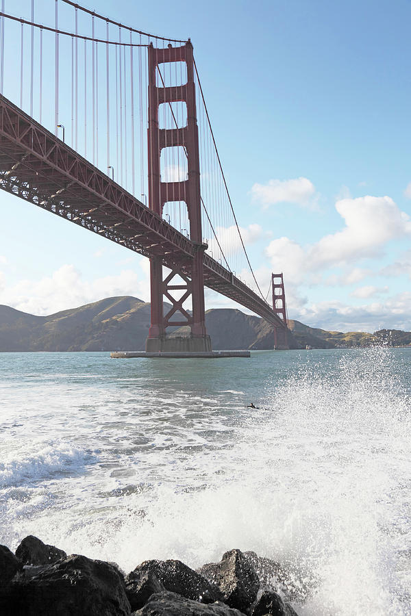 Vertical View Of Golden Gate Bridge Photograph by Arturbo