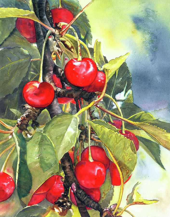 Very Cherry 2 Painting by Vicky Lilla - Fine Art America