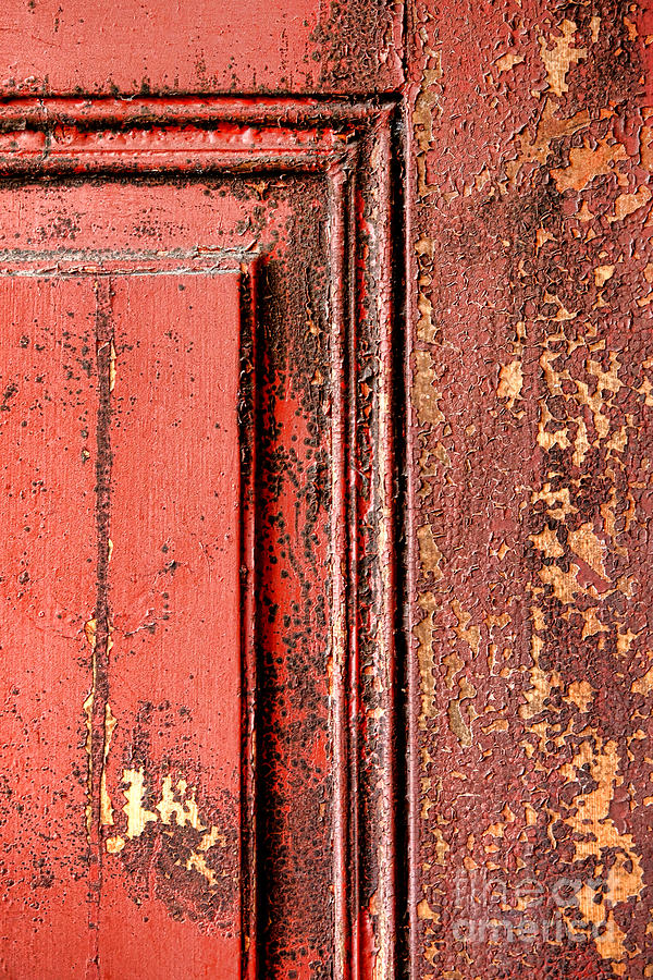 Very Old Red Door  Photograph by Olivier Le Queinec