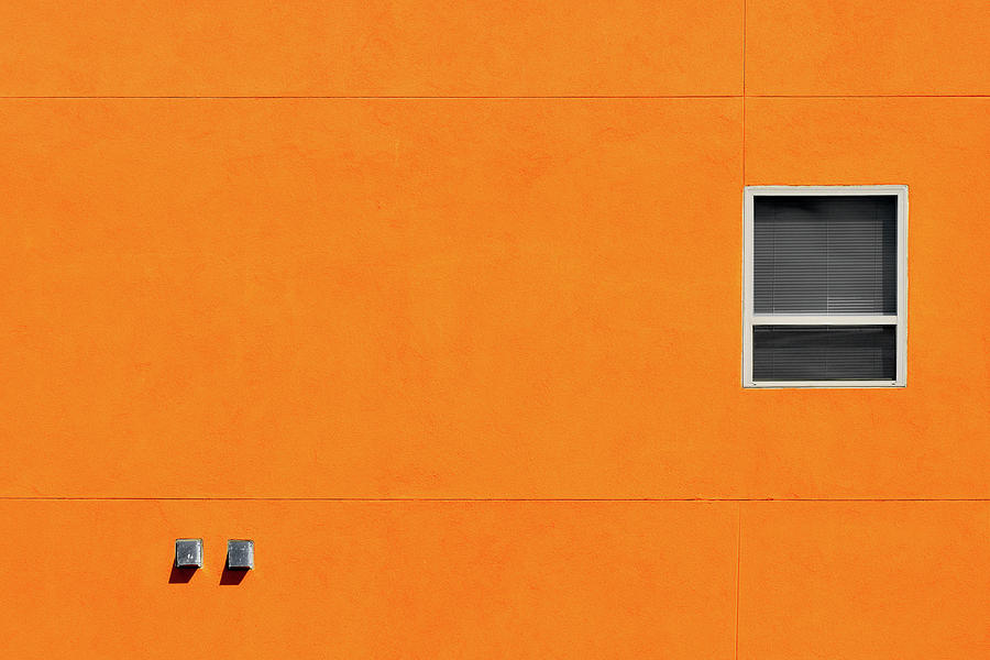 Abstract Photograph - Very Orange Wall by Stuart Allen