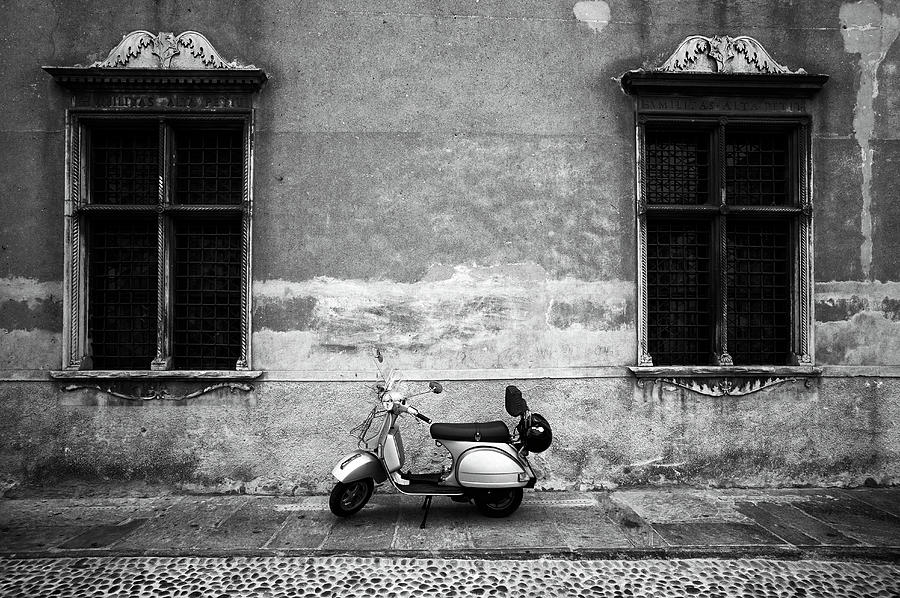 Vespa Piaggio. Black And White Photograph by Claudio.arnese Vespa Piaggio. Black And White Photograph by Claudio.arnese