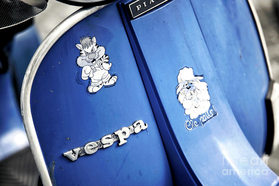 Vespa Stickers Infrared in Sorrento Photograph by John Rizzuto