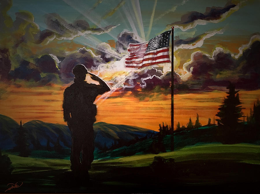 Landscape Painting - Veterans Day by Joel Tesch