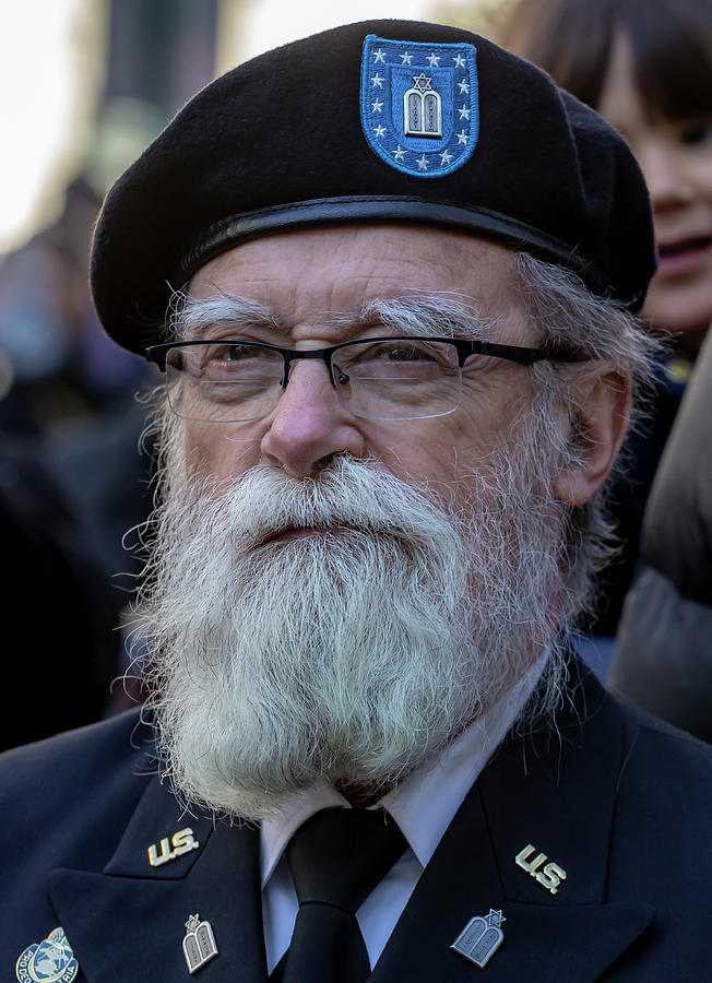 Veterans Day Parade NYC 11_10_2018 Military Chaplain Photograph by Robert Ullmann