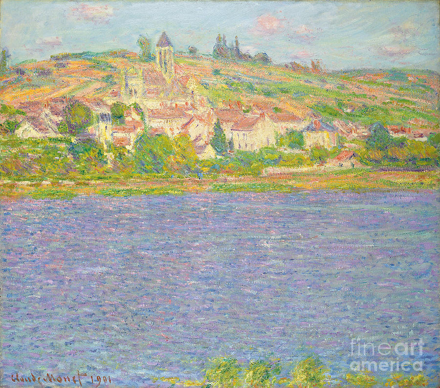 Vetheuil In The Sun; Vetheuil, Effet De Soleil, 1901 Painting by Claude Monet