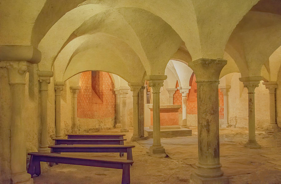 Vezelay Abbey Crypt and Relics Area Photograph by Marcy Wielfaert