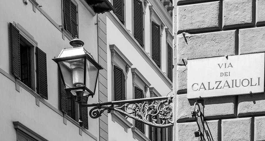 Via dei Calzaiuoli, Florence Photograph by Marcy Wielfaert