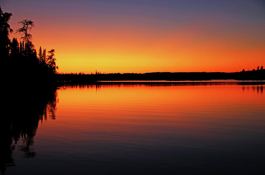 Sunset Photograph - Vibrant Bonar Lake Sunset by Debbie Oppermann
