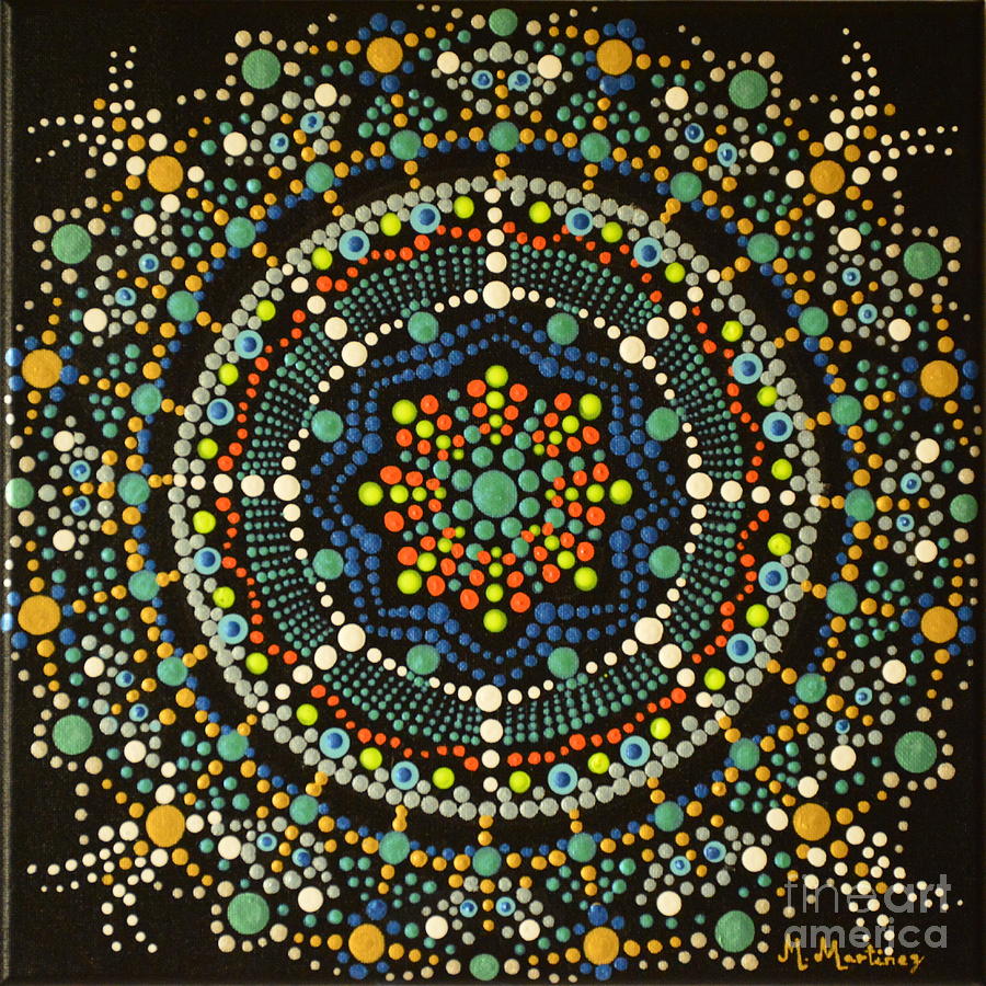 Mandala Painting - Vibrant Energy by Maria Martinez