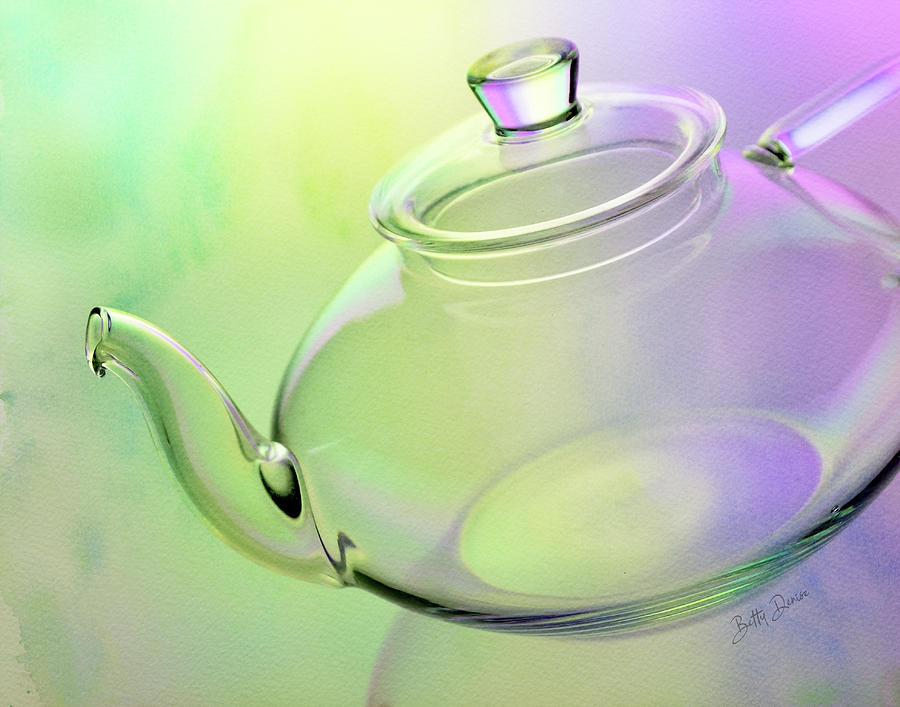 Vibrant Glass Teapot  Photograph by Betty Denise