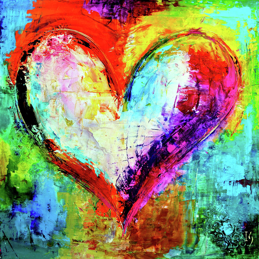 Inspirational Painting - Vibrant Heart by Ivan Guaderrama