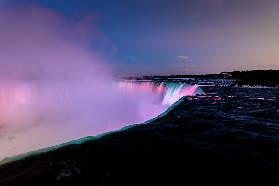 Vibrant Horseshoe Falls at Night 2018 Photograph by Monica Zaborac ...