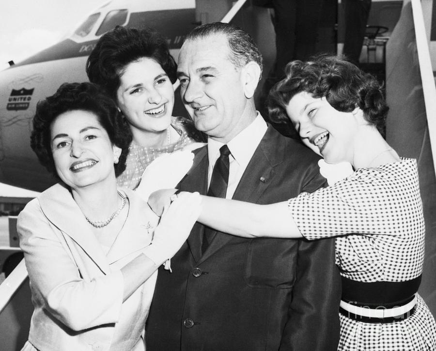 Vice President Lyndon With Family Photograph by Bettmann - Fine Art America