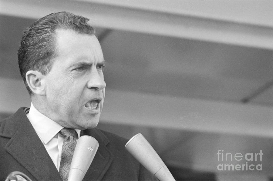 Vice President Nixon Speaking Photograph by Bettmann
