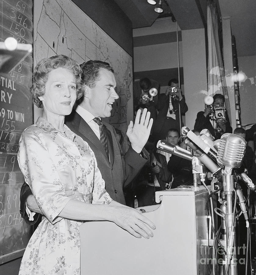 Vice President Richard Nixon And Wife Photograph by Bettmann