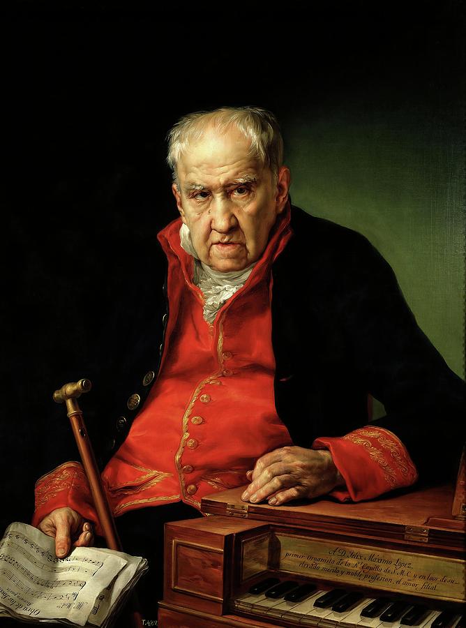 Vicente Lopez Portana / Felix Maximo Lopez, First Organist of the Royal Chapel, 1820. Painting by Vicente Lopez Portana -1772-1850-