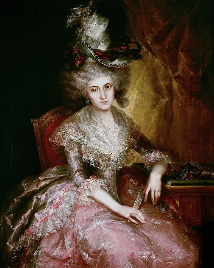 Vicente Lopez Portana / Maria Pilar de la Cerda y Marin de Resente, Duchess of Najera, ca. 1795. Painting by Vicente Lopez Portana -1772-1850-