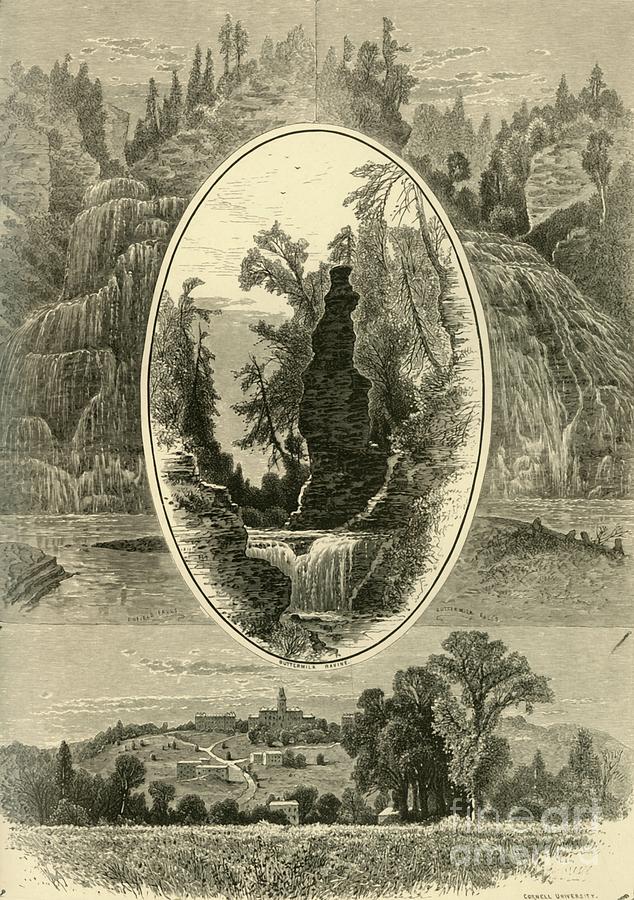 Vicinity Of Ithaca Drawing by Print Collector