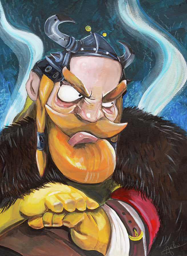 Viking Painting - Vick The Viking by Adeline Albert Viking Painting - Vick The Viking by Adeline Albert
