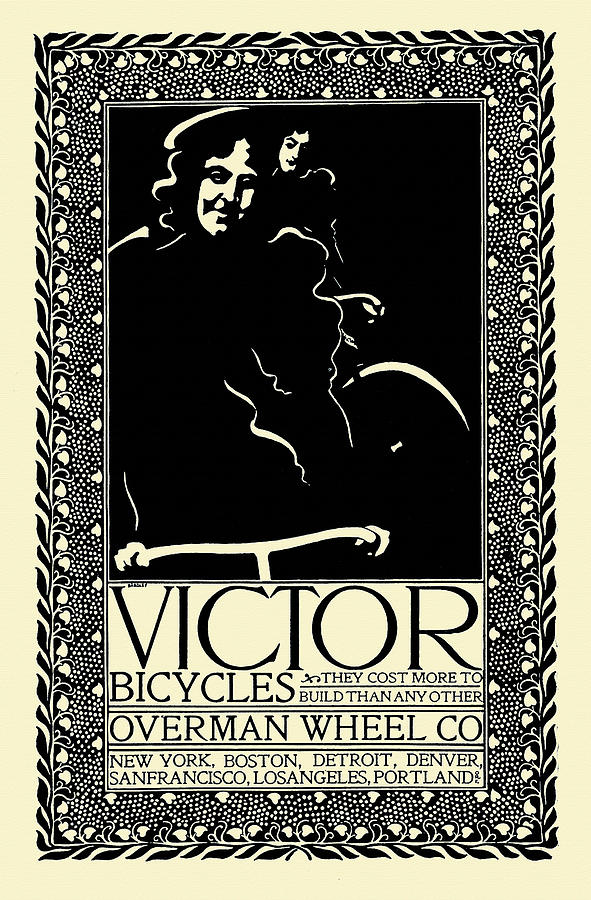 Victor bicycles, Overman Wheel Co. Painting by Bradley, Will