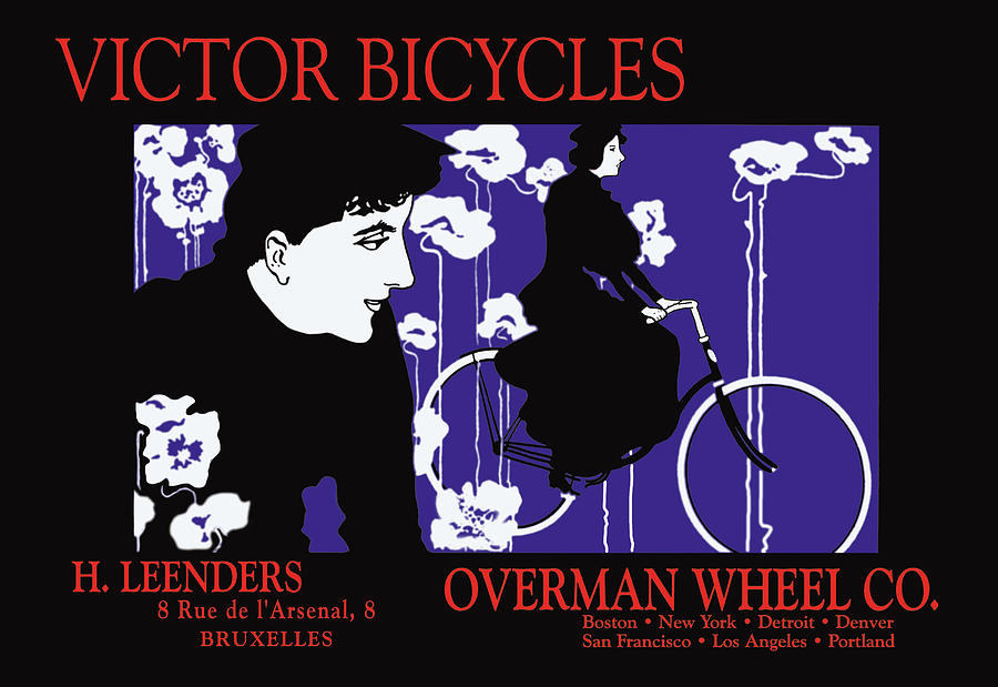 Victor Bicycles: Overman Wheel Company Painting by William H. Bradley