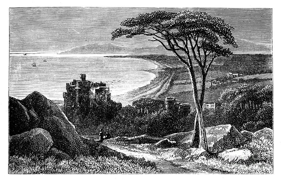 Victoria Castle, With Killiney-bray Drawing by Print Collector
