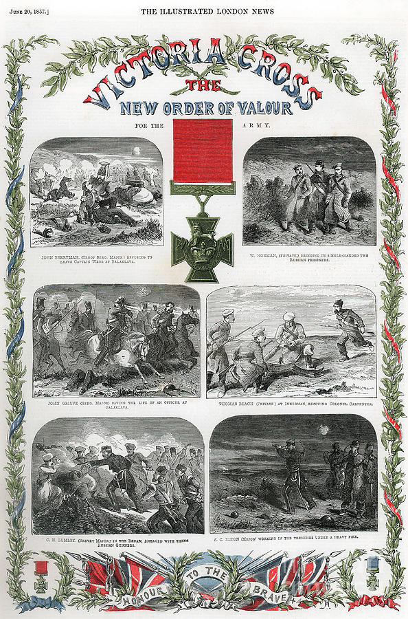 Victoria Cross, British Award Drawing by Print Collector