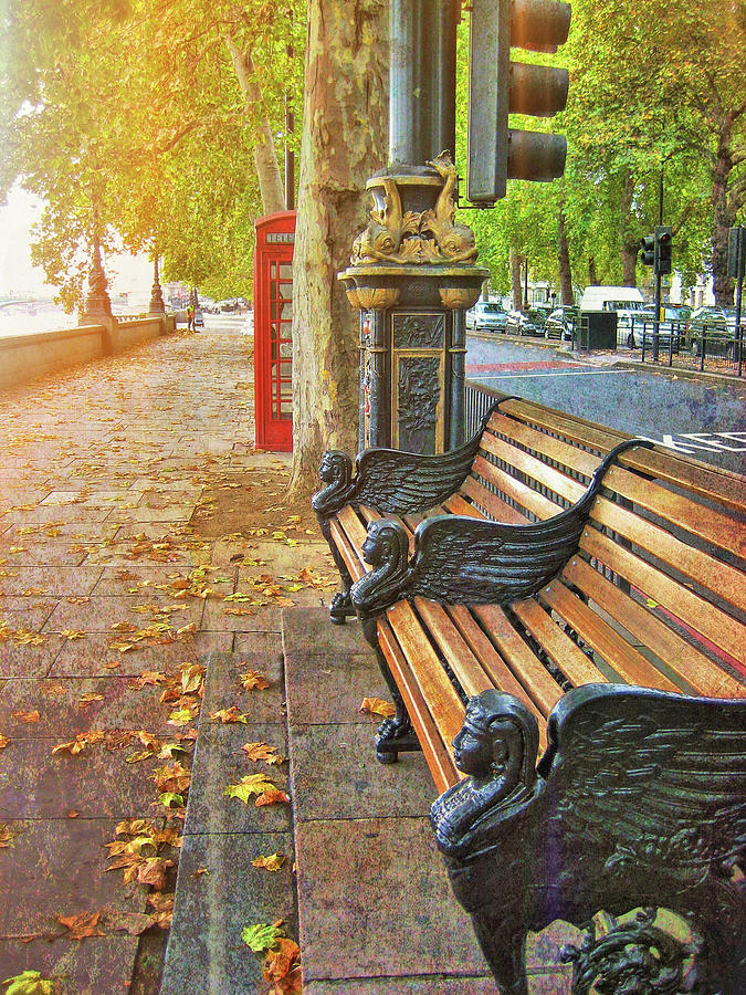 Fall Photograph - Victoria Embankment by JAMART Photography