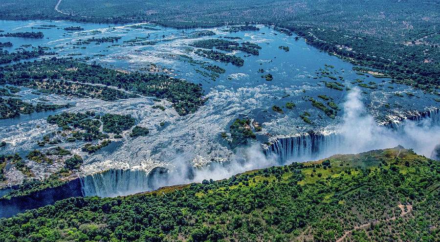 Victoria Falls From End to End Photograph by Marcy Wielfaert