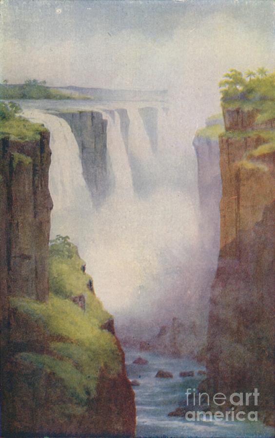 Victoria Falls Drawing by Print Collector