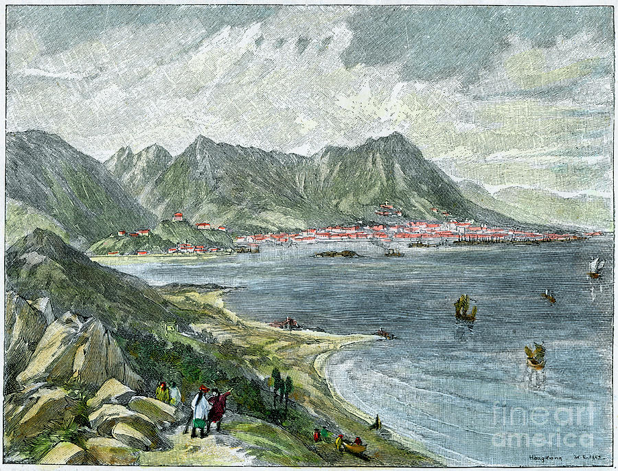 Victoria, Hong Kong, From The Chinese Drawing by Print Collector