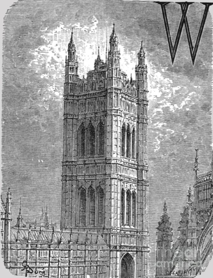 Victoria Tower Drawing by Print Collector