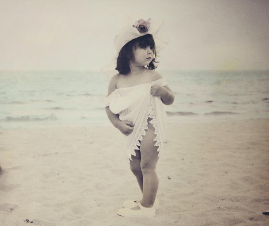 Toddler Photograph - Victorian Beach Baby by Liz Zernich