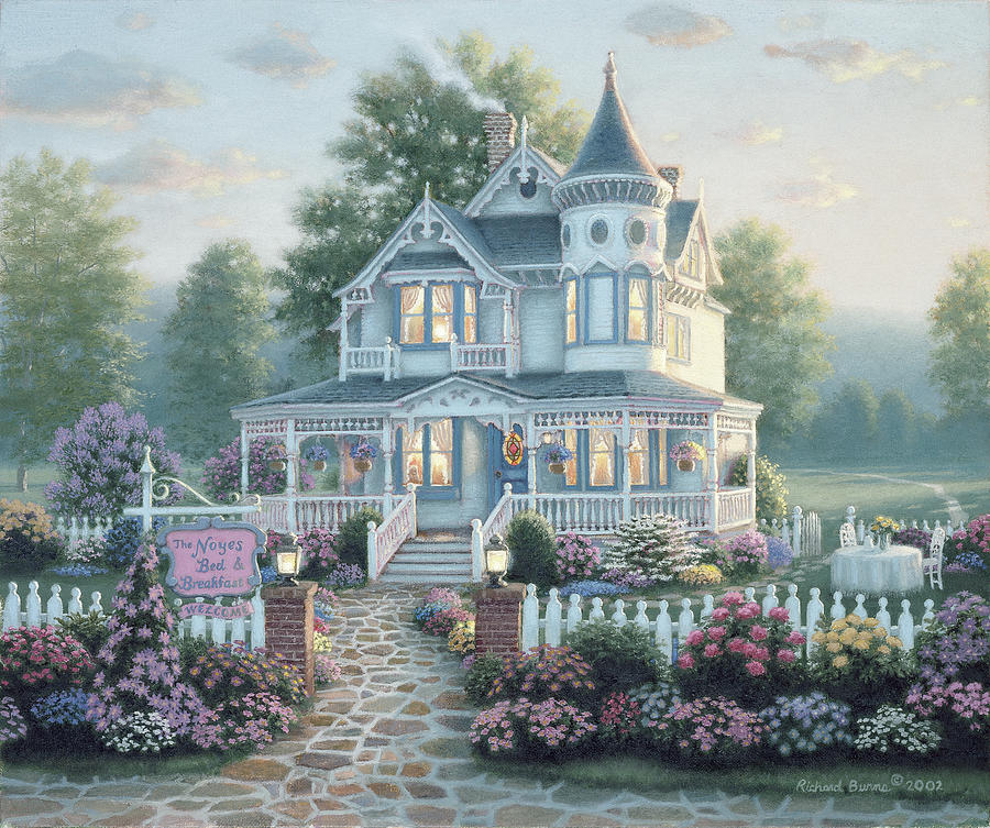 Victorian Home Painting - Victorian Days by Richard Burns