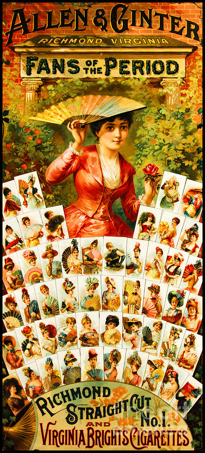 Victorian Hand Fan Fashion Montage Painting by Peter Ogden