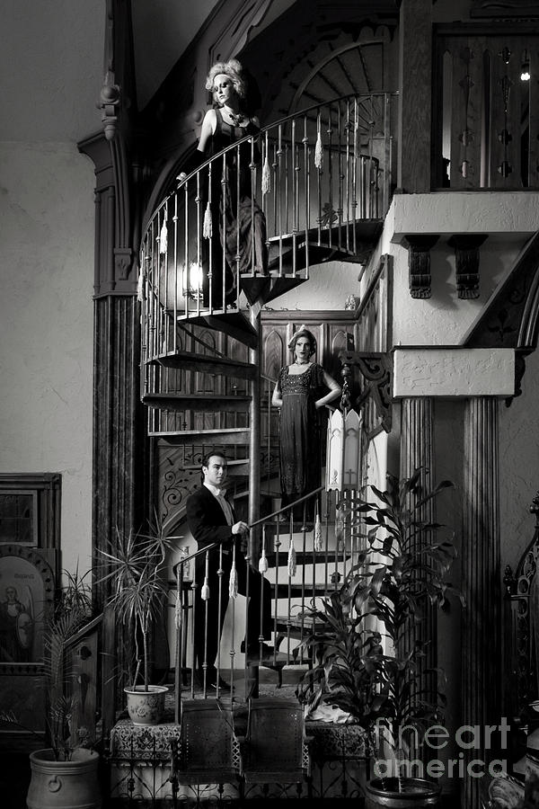 Victorian Rose Stairway Haunted by History Photograph by Sad Hill - Bizarre Los Angeles Archive