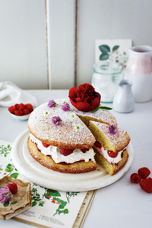 Victorian Sponge Cake Photograph by Annalena Bokmeier