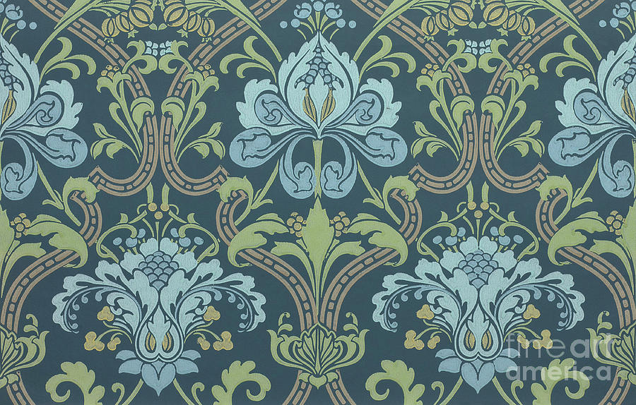 Victorian Wallpaper Design Tapestry - Textile by English School