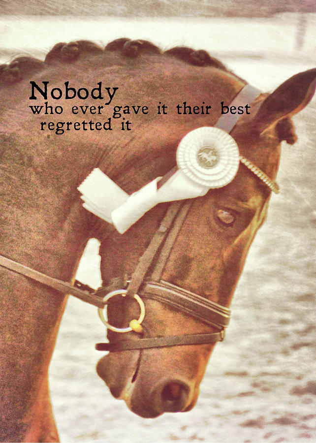VICTORY GALLOP quote Photograph by Dressage Design