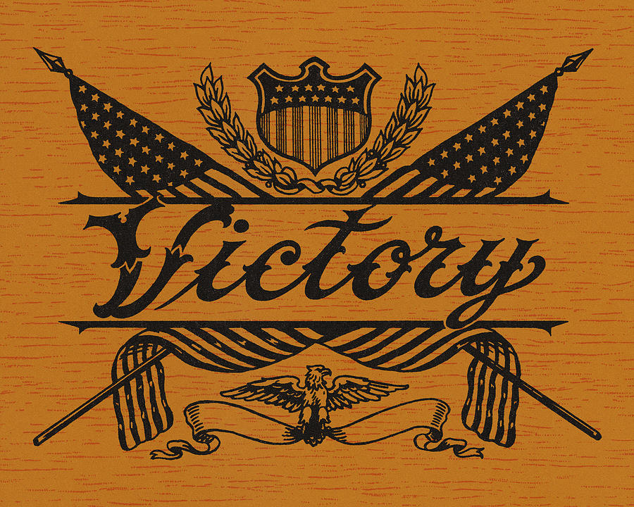 Typography Drawing - Victory Insignia by CSA Images