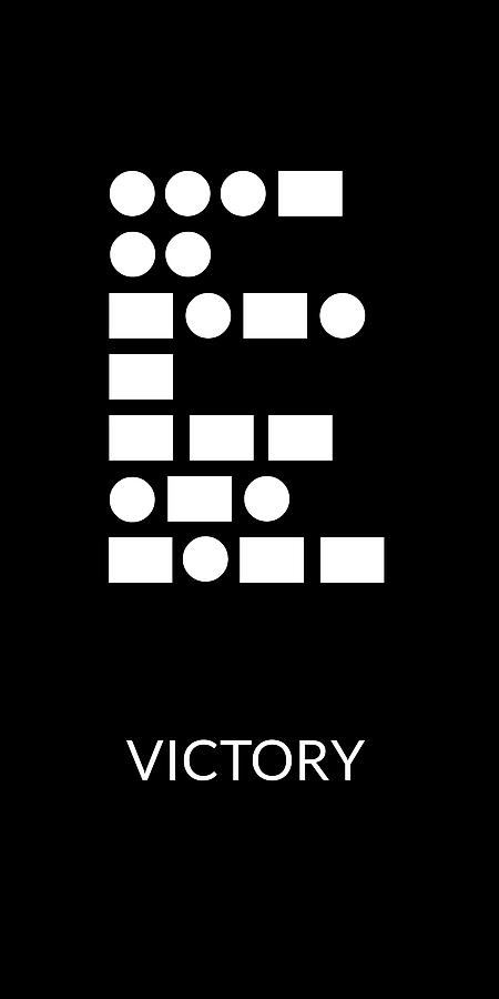 Victory Digital Art - Victory Morse Code- Art by Linda Woods by Linda Woods