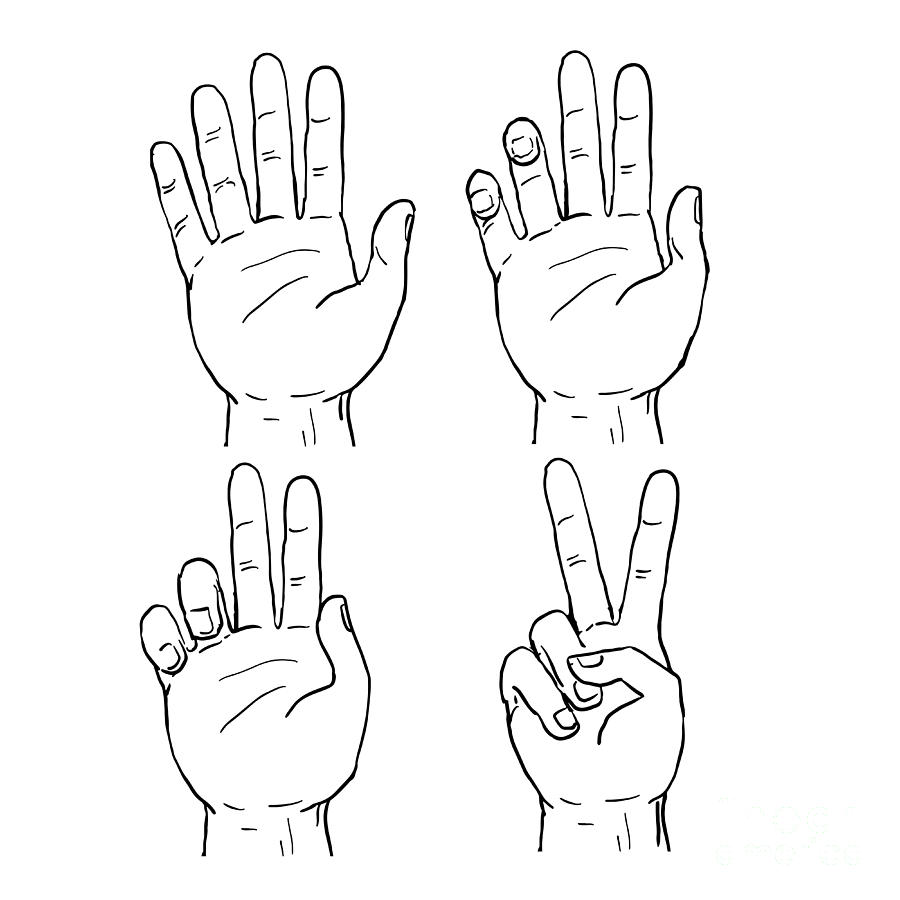 peace hand drawings