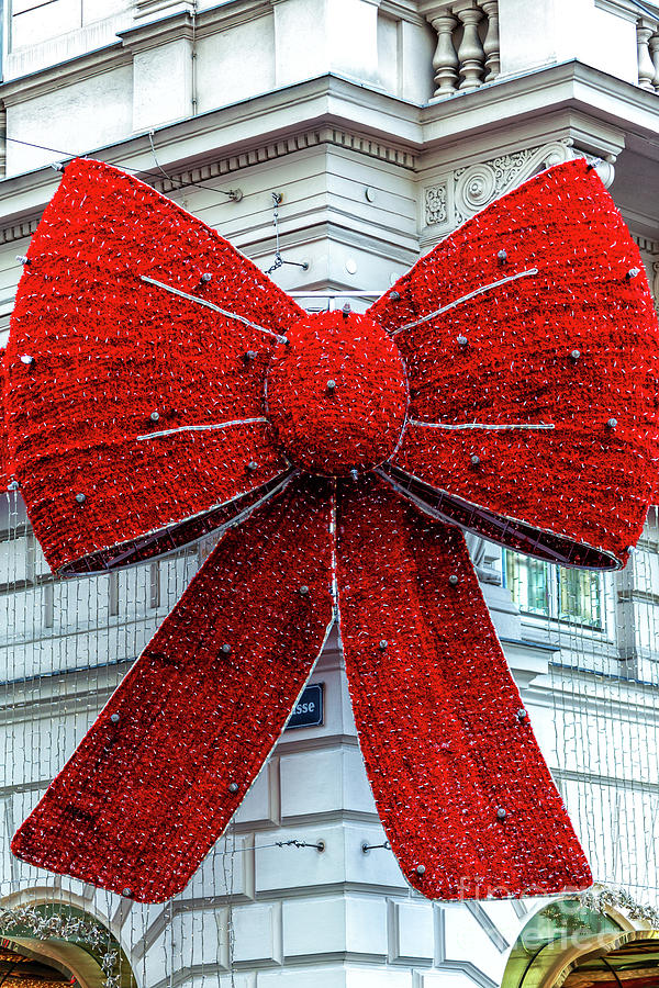Vienna Red Christmas Ribbon Photograph by John Rizzuto