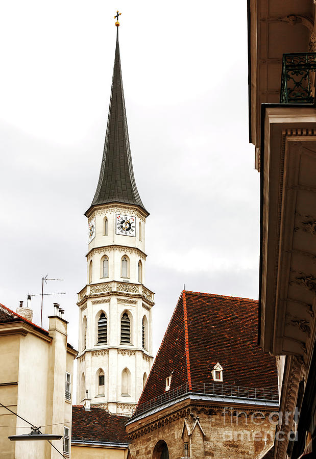 Vienna St. Michaels Church Tower Photograph by John Rizzuto