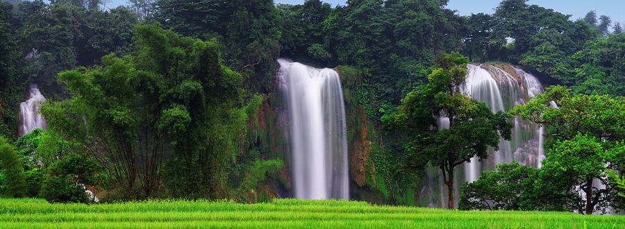 Vietnam Ban Gioc Waterfall Photograph by Chi My. Trung Hamaru. Vietnam.