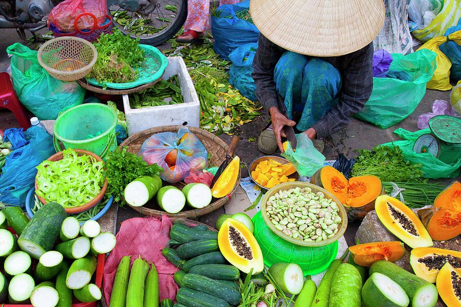 Vietnam, Hoi An, Vegetables Digital Art by Suzy Bennett