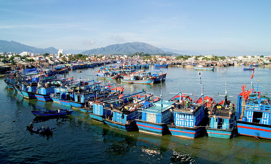 Vietnam, Nha Trang, Fishing Boats In Photograph by David Buffington