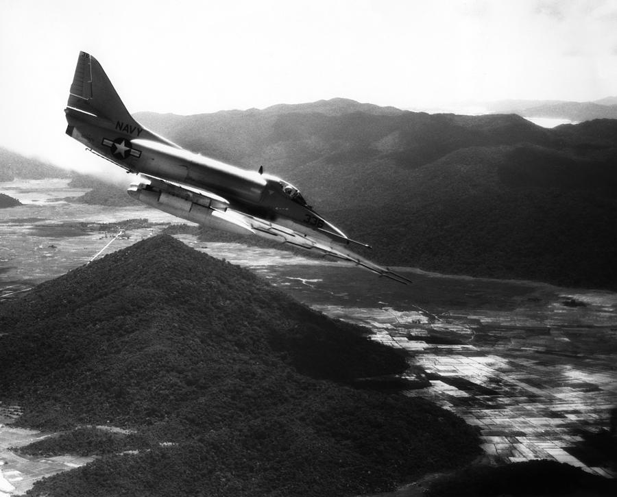 Skyhawk Attack Plane, 1965 Photograph by Granger