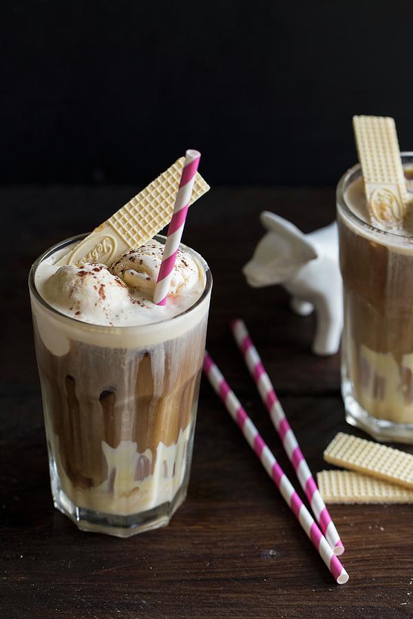 Vietnamese Iced Coffee With Sweetened Condensed Milk And Vanilla Ice Cream Photograph by Nicole Godt